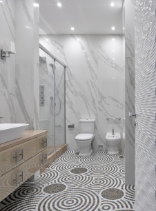 Фото интерьера санузла квартиры в американском стиле