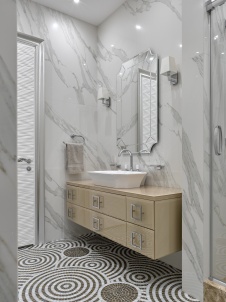  Фото интерьера санузла квартиры в американском стиле