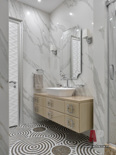  Фото интерьера санузла квартиры в американском стиле