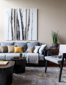 Фото интерьера гостиной квартиры в стиле фьюжн