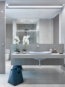 Фото интерьера гостевого санузла квартиры в современном стиле