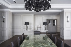 Фото интерьера гостиной квартиры в стиле неоклассика