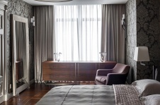 Фото интерьера спальни квартиры в стиле неоклассика
