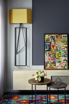 Фото интерьера гостиной квартиры в стиле фьюжн