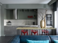 Фото интерьера столовой квартиры в стиле фьюжн