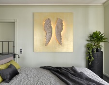 Фото интерьера спальни квартиры в стиле фьюжн