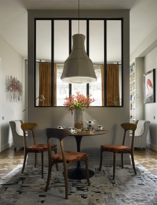 Фото интерьера столовой квартиры в стиле фьюжн