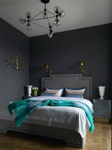 Фото интерьера спальни квартиры в стиле фьюжн