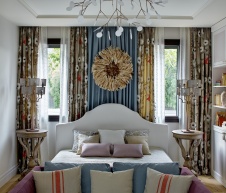 Фото интерьера спальни квартиры в стиле фьюжн