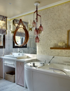 Фото интерьера ванной квартиры в стиле фьюжн