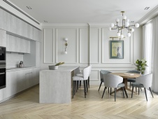 Фото интерьера столовой квартиры в стиле фьюжн