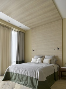 Фото интерьера спальни квартиры в стиле фьюжн