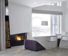 Фото интерьера каминной дома в стиле минимализм