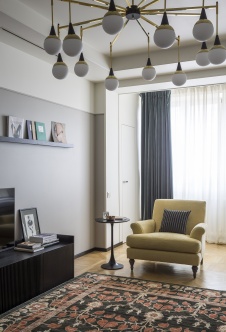 Фото интерьера гостиной квартиры в скандинавском стиле