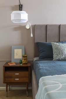 Фото интерьера спальни квартиры в скандинавском стиле