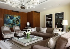 Фото интерьера гостиной квартиры в стиле ар-деко