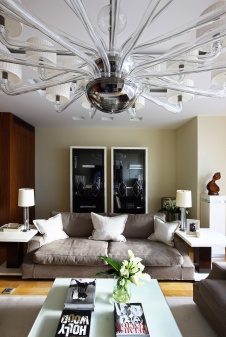 Фото интерьера гостиной квартиры в стиле ар-деко