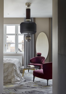 Фото интерьера спальни квартиры в стиле фьюжн