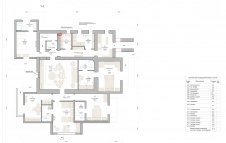 Планировка цокольного этажа загородной летней резиденции на Средиземном море.
