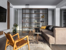 Фото интерьера гостиной дома в стиле фьюжн