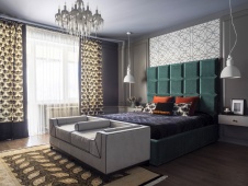 Фото интерьера спальни дома в стиле фьюжн