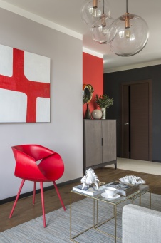 Фото интерьера гостиной квартиры в стиле фьюжн