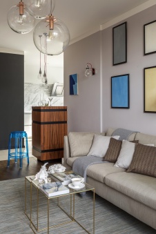 Фото интерьера зоны отдыха квартиры в стиле фьюжн