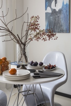 Фото интерьера столовой квартиры в стиле фьюжн