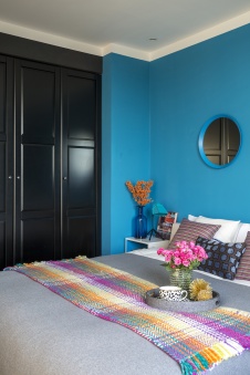 Фото интерьера спальни квартиры в стиле фьюжн