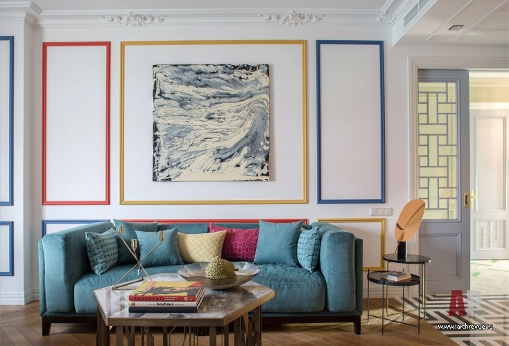 Фото интерьера зоны отдыха квартиры в стиле китч