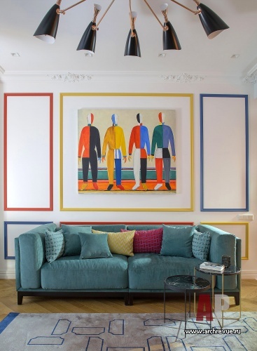 Фото интерьера гостиной квартиры в стиле китч