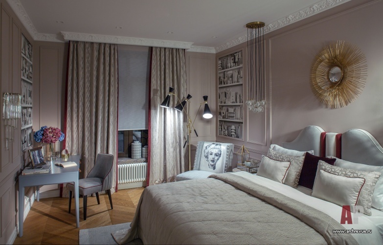 Фото интерьера спальни квартиры в стиле китч