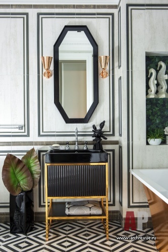 Фото интерьера санузла квартиры в стиле китч
