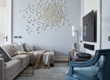 Фото интерьера зоны отдыха квартиры в американском стиле