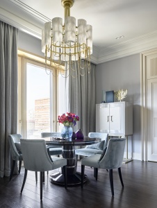 Фото интерьера столовой квартиры в американском стиле