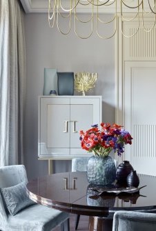 Фото интерьера столовой квартиры в американском стиле