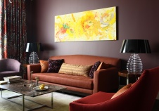 Фото интерьера гостиной квартиры в стиле фьюжн