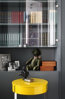 Фото интерьера библиотеки квартиры в стиле фьюжн