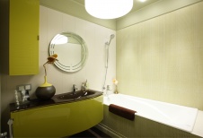 Фото интерьера ванной комнаты квартиры в стиле фьюжн