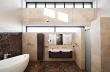 Фото интерьера ванной дома в стиле эко