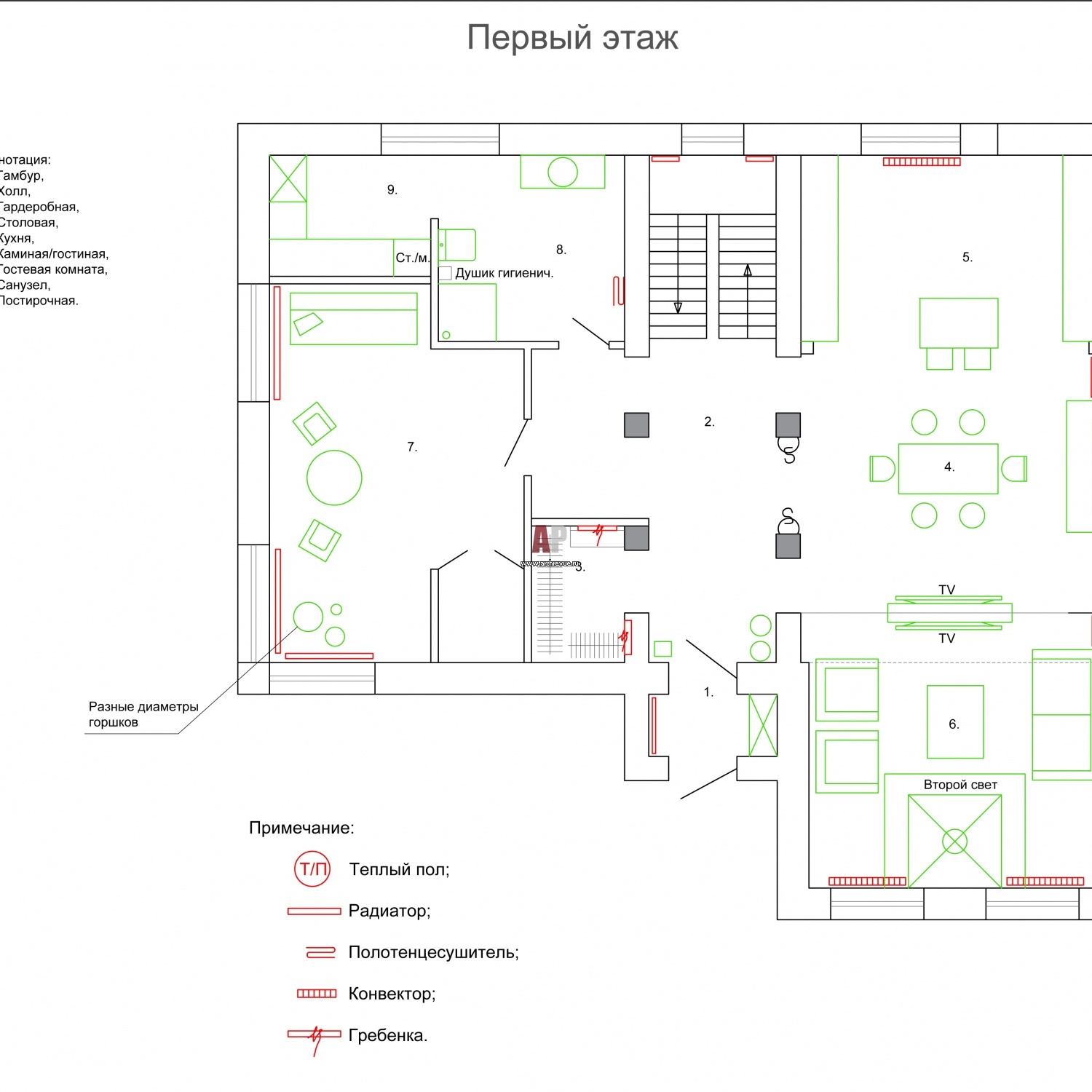 Тамбур в кафе план