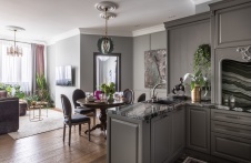 Фото интерьера гостиной квартиры в стиле неоклассика