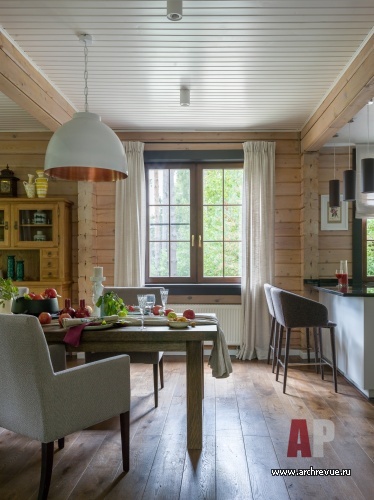 Фото интерьера столовой дома в скандинавском стиле