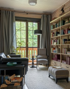 Фото интерьера библиотеки дома в скандинавском стиле