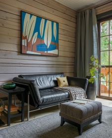 Фото интерьера библиотеки дома в скандинавском стиле