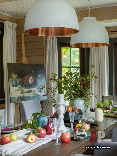 Фото интерьера столовая дома в скандинавском стиле