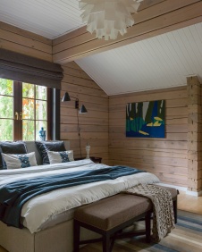 Фото интерьера спальни дома в скандинавском стиле