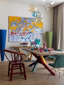 Фото интерьера столовой таунхауса в восточном стиле