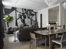 Фото интерьера столовой квартиры в стиле лофт Фото интерьера кухни квартиры в стиле лофт