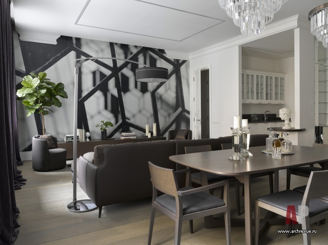 Фото интерьера столовой квартиры в стиле лофт Фото интерьера кухни квартиры в стиле лофт